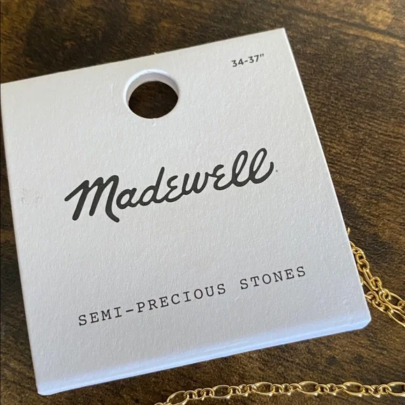 NWT MADEWELL Semiprecious Graduated Chain Necklace - Picture 6 of 8